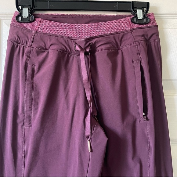 Lululemon Dance studio Leggings High Waist Lined Athletic Running Burgundy Red 4 - Picture 5 of 15